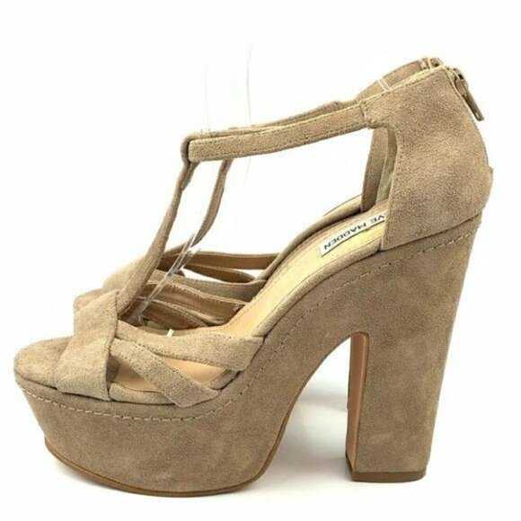 Steve Madden platforms sz 8.5 P-gabbi suede chunky - Picture 6 of 14